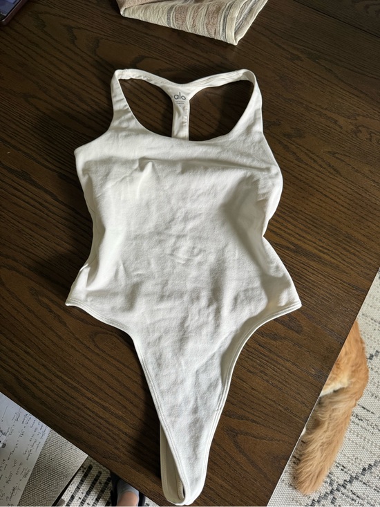 ALO Yoga Tops - ALO Yoga White Racerback Women’s One-Piece Bodysuit